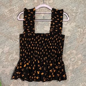 beacon smocked peplum top